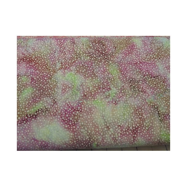 Batik pink og mint med prikker